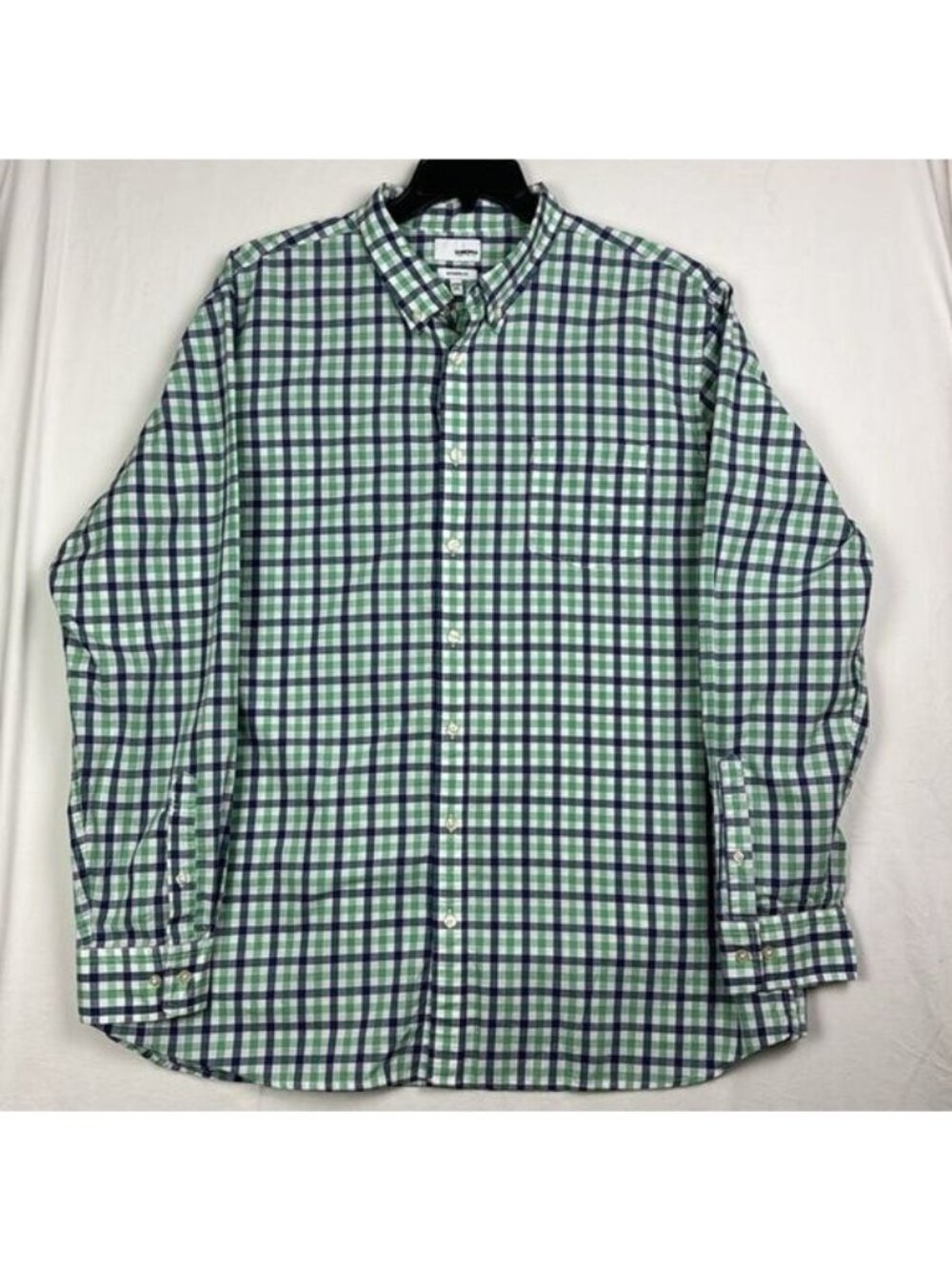 Sonoma Blue Green Plaid Long Sleeve Modern Fit Button Shirt Men's XXL